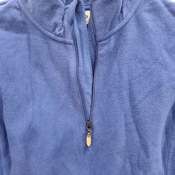 C9 by Champion Women's Blue 1/4 Zip Mock Neck Long Sleeve Fleece Pullover Size M - Picture 4 of 7